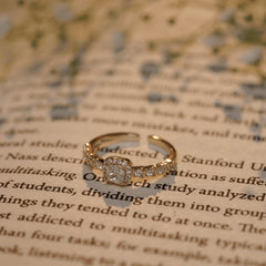 Traditional Gold Plated Classic Diamond Beautiful Ring