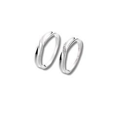 Elegant Twist Couple Rings – 925 Sterling Silver