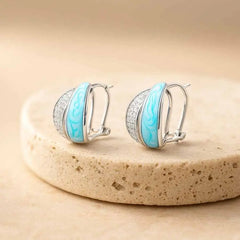 925 Sterling Silver Unicorn Stud Earrings | Rhodium Plated with Cubic Zirconia