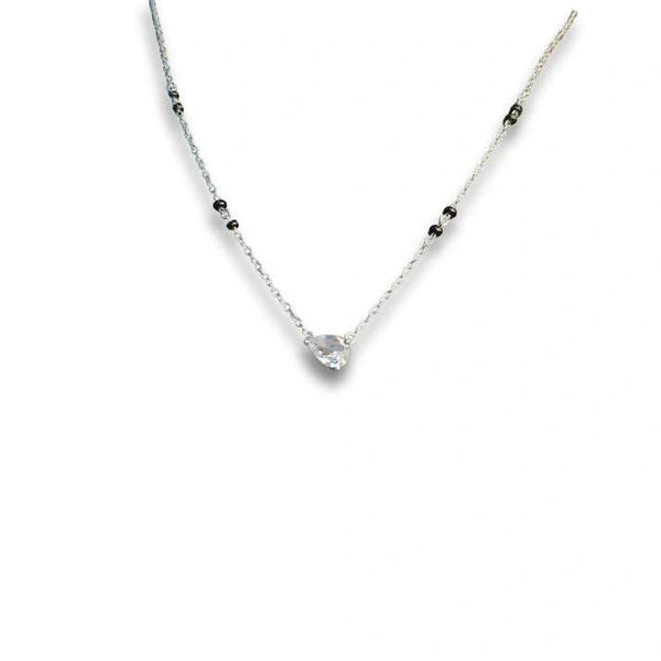 Silver Petite Charm Floral Mangalsutra