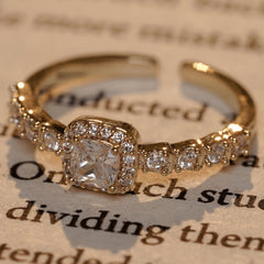 Traditional Gold Plated Classic Diamond Beautiful Ring