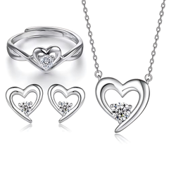 925 Sterling Silver Heartbeat Radiance Set