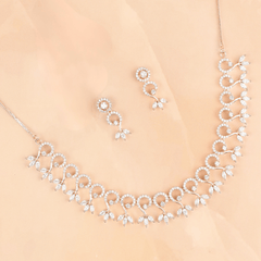 Rhythmic Diamond Necklace with Earrings