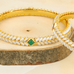 Gold Plated Maharashtrian Pearl Bangles