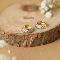 South Indian Gold Plated Diamond Earrings