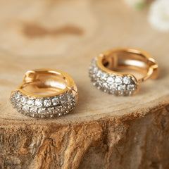 South Indian Gold Plated Diamond Earrings