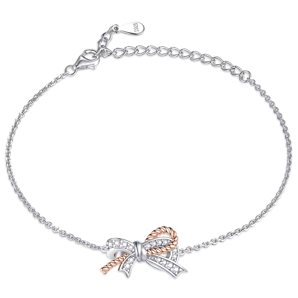 925 Sterling Silver Delicate Round Stone Bracelet