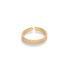 Fancy Design Diamond Gold Plated Rings