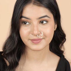 Gold Plated Elegant Round Nose Ring