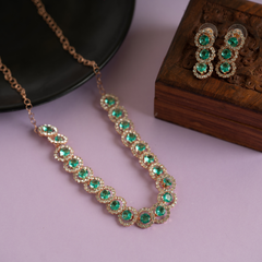 Green Diamond designer necklace set