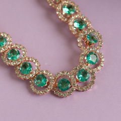 Green Diamond designer necklace set