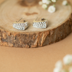 Silver Plated Diamond Fancy Earrings