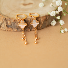 Gold Plated Fancy Long Soy Antique Earrings