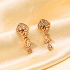 Majestic Frame Rose Gold Plated Diamond Earrings