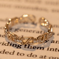 Adjustable Fancy Chain Shape Design Diamond Rings