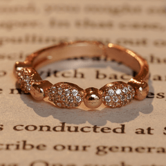 Traditional Design Rose Gold-Plated Gothic Diamond Ring - Rukhmani