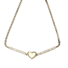 Fancy Design Adjustable Heart Shape Silver Plated Bracelet