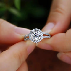 925 Sterling Silver Luxurious Bridal Wedding Ring for Women