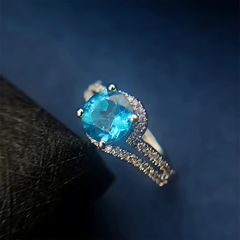 925 Sterling Silver Bold Radiance Round Stone Ring
