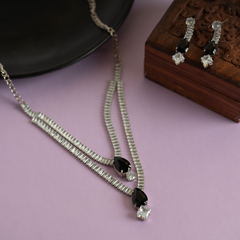 Fancy Spinel Diamond Pendant Necklace Set with Earrings