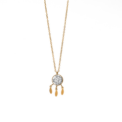 Dispore Drop Diamond Chain Pendant Necklace