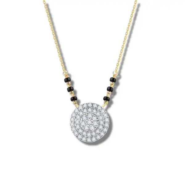 Layered Sparkle Disc CZ Mangalsutra