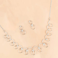 Celestial Diamond Necklace with Earrings