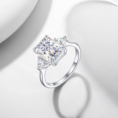 925 Sterling Silver Rectangle Statement Ring