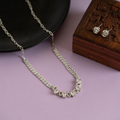 Real Fancy Diamond Necklace Set with Earrings