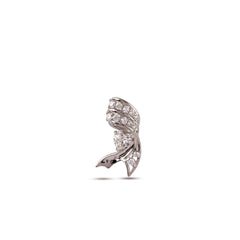 Traditional Design Bow Silver Plated with Diamonds Earrings - Rukhmani