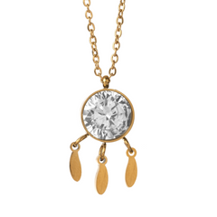 Dispore Drop Diamond Chain Pendant Necklace