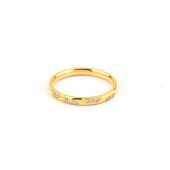 Anti tarnished Diamond Korean Band Ring - Rukhmani