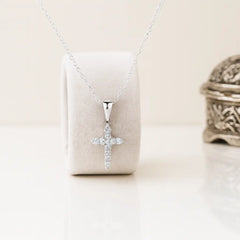 925 Silver Crystal Cross Pendant