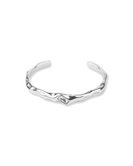 Silver plated Chunky Korean Bracelet with Diamond - Rukhmani