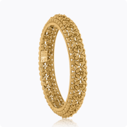 Sasitrends Goddess Lakshmi Temple Matte Gold Plated Bangles