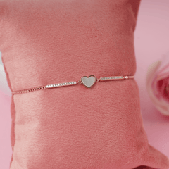 Fancy Design Adjustable Heart Shape Rose Gold Plated Beautiful Bracelet - Rukhmani