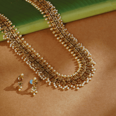 Rukhmani's 22K Gold Plated Long Temple Jewelry Grandeur - Rukhmani