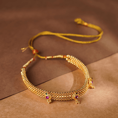 Rukhmani's Elegant Gold Plated Maharashtrian Thushi - Rukhmani