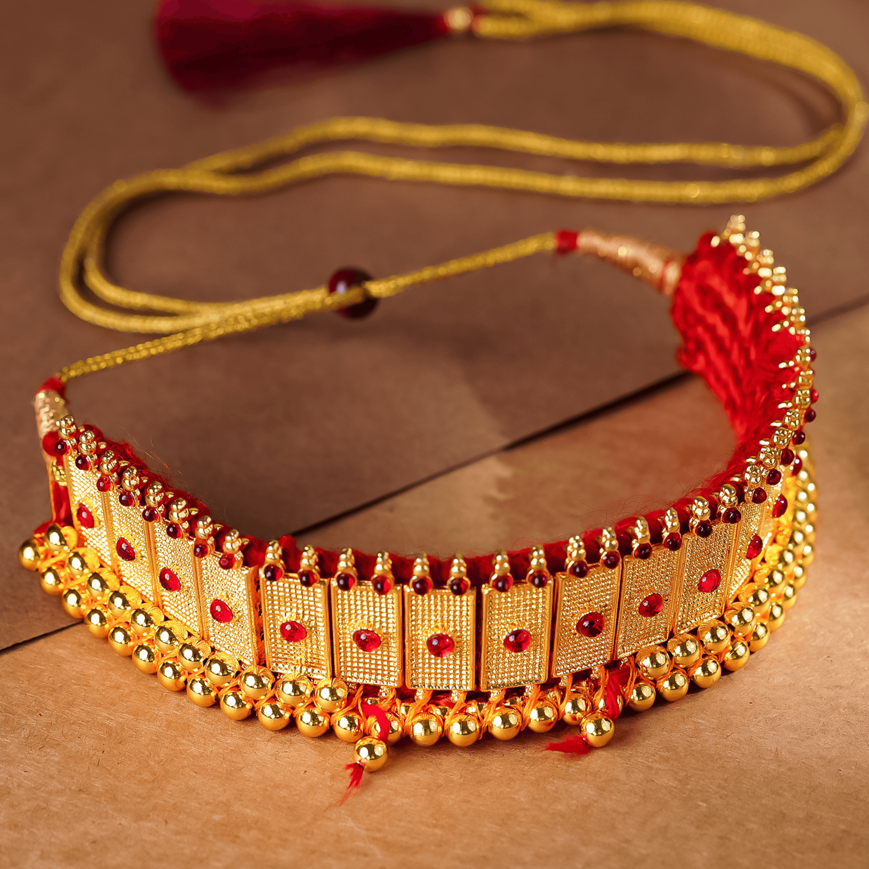 Rukhmani's Refined Gold Plated Chinchpeti - Rukhmani