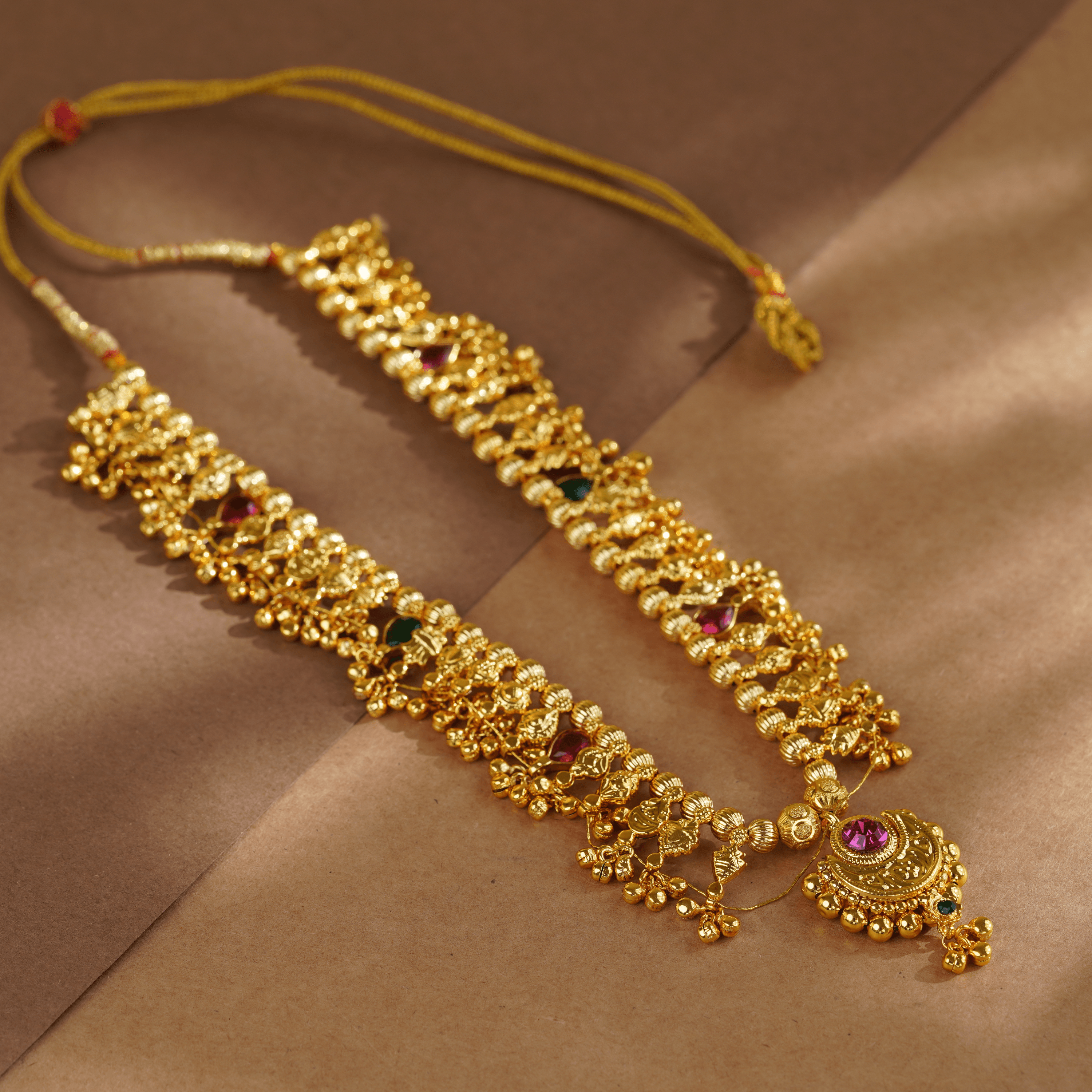 Rukhmani's Mystic Gold Plated Kolhapuri Saaj - Rukhmani