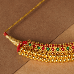 Rukhmani's Gold Plated Maharashtrian Thushi - Rukhmani