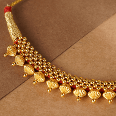 Rukhmani's Gold Plated Maharashtrian Thushi - Rukhmani