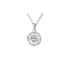 Sun Compass Pendant in 925 Sterling Silver