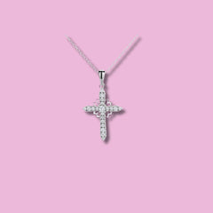 925 Silver Crystal Cross Pendant