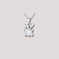 Character Heart Pendant in 925 Sterling Silver
