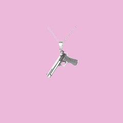Gun-Shaped Pendant in 925 Sterling Silver